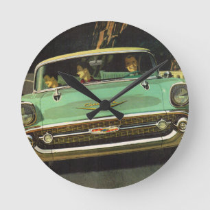 Horloge Ronde 1957 Chevy Bel Air