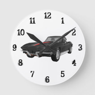 Horloge Ronde 1967 Corvette: Wall Clock