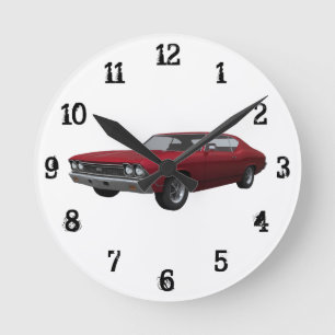 Horloge Ronde 1968 Chevelle SS : Wall Clock