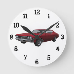 Horloge Ronde 1969 Chevelle SS:Horloge murale