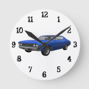 Horloge Ronde 1969 Chevelle SS : Wall Clock