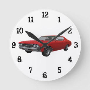 Horloge Ronde 1969 Chevelle SS : Wall Clock