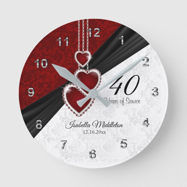 Horloge Ronde 40 ans de service (Recto)