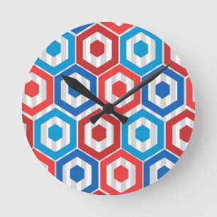 Horloge Ronde 4 juillet Hexagon