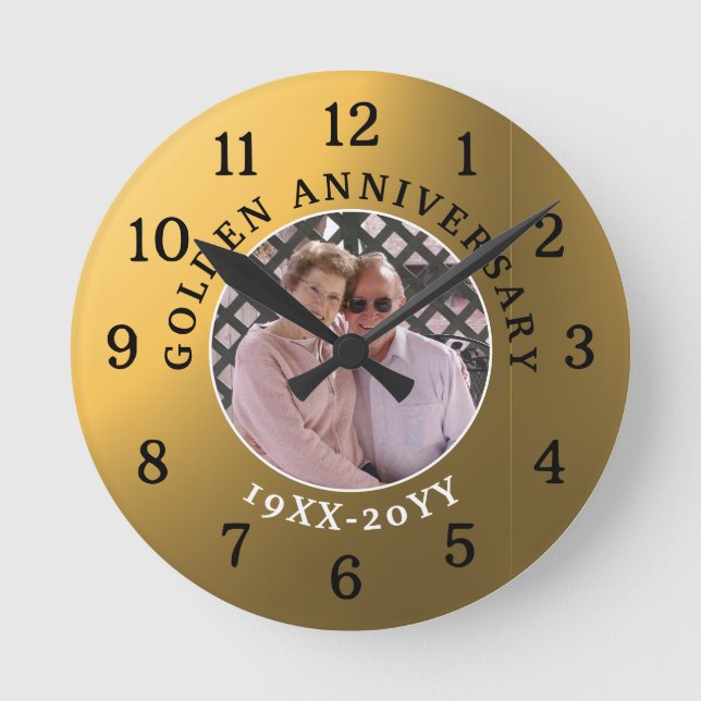 Horloge Ronde 50e Golden Wedding Anniversary (Recto)