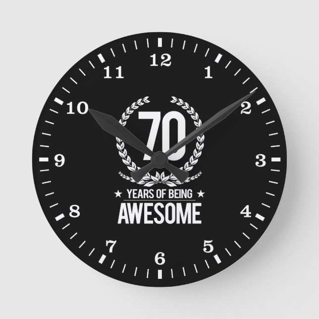 Horloge Ronde 70e anniversaire (70 ans d'être génial) (Recto)