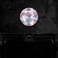 80s Abstrait lunaire | Dusty Mauve rose et bleu