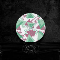 80s Abstraits frais | Motif de formes rose et vert