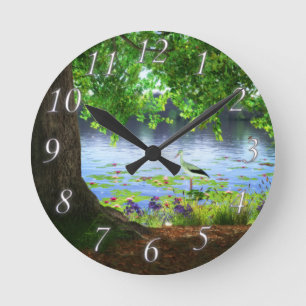Horloge Ronde À côté de l'horloge d'eau calme
