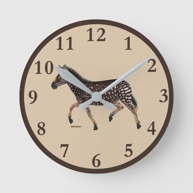 Horloge ronde à point Polka (Recto)