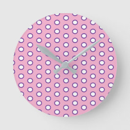 Horloge ronde à pois minimale
