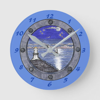 Horloge Ronde À travers l'horloge murale des hublots