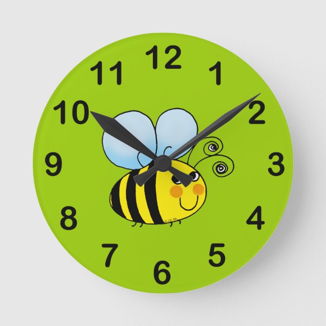 Horloge Ronde abeille buzzy (Recto)