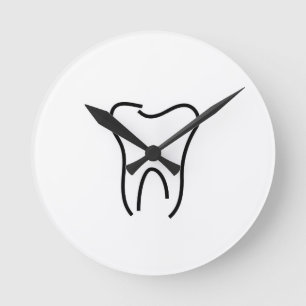 Horloge Ronde Abstract tooth graphic