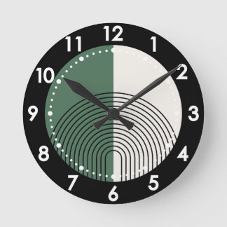 Horloge Ronde Abstraction Bohème Moderne