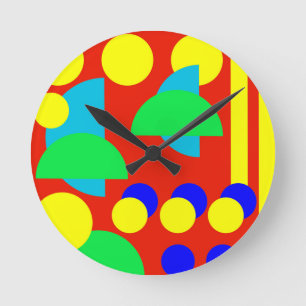 Horloge Ronde Abstrait coloré