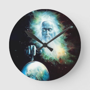 Horloge Ronde Abstrait Imaginaire Zeus Montres Monde