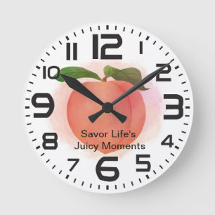 Horloge Ronde Acheter Savor Moments juteux Citation personnalisé