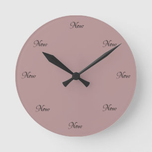 Horloge Ronde Acrylic Wall Clock "The Time is Now"