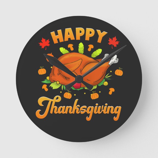 Horloge Ronde Action de grâces - Bon thanksgiving (Recto)