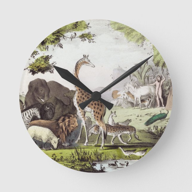 Horloge Ronde Adam nomme les créatures (Recto)