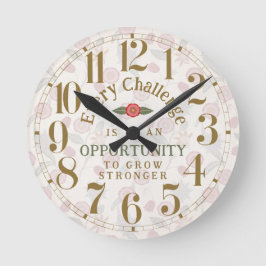 Horloge Ronde Affirmation « Devenir plus fort »