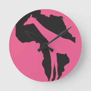Horloge Ronde " Afrique lointaine."