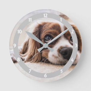 Horloge Ronde Ajouter votre animal de compagnie photo personnali