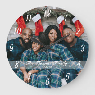 Horloge Ronde Ajouter Votre Propre Photo Personnalisée Grande H