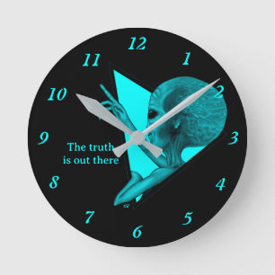 Horloge Ronde Alien gris, la vérité est là