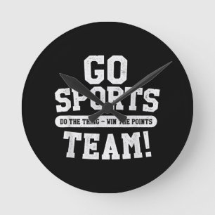 Horloge Ronde Allez l'équipe sportive ! Sports amusants