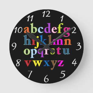 Horloge Ronde Alphabet