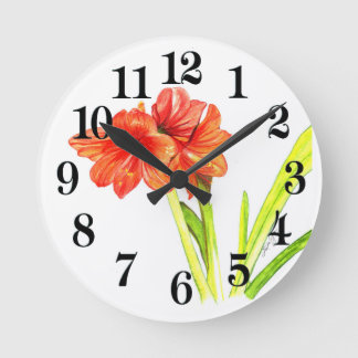 Horloge Ronde Amaryllis