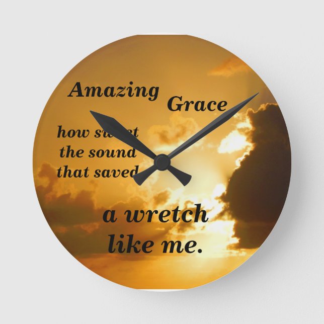Horloge Ronde Amazing Grace (Recto)