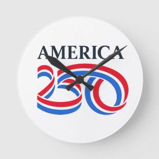 Horloge Ronde Amérique patriotique 250e anniversaire États-Unis