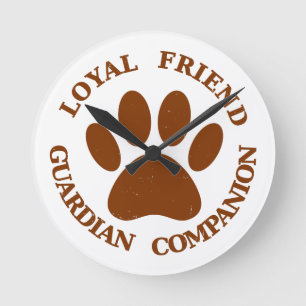 Horloge Ronde Ami Loyal Paw Dog