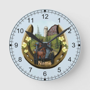 Horloge Ronde Amish Road Trip clock