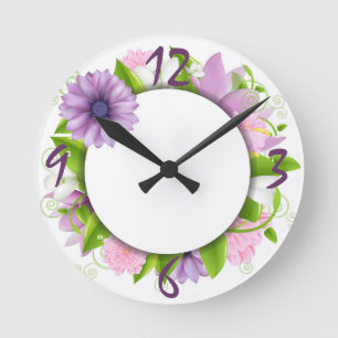 Horloge Ronde Among the Flowers Clock