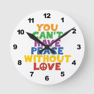 Horloge Ronde Amour et paix