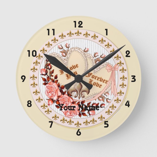 Horloge Ronde Amour Éternel   (Recto)
