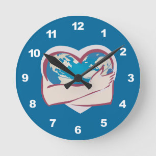 Horloge Ronde Amour Mère Terre