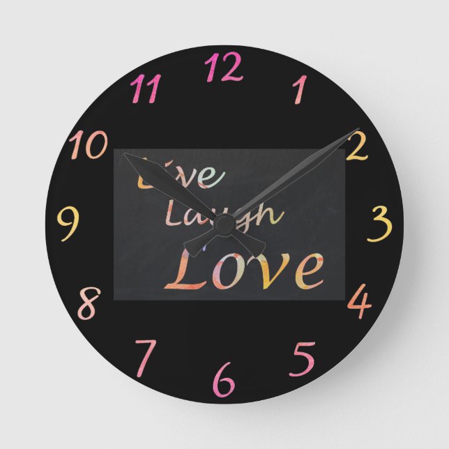 Horloge Ronde Amour riant en direct (Recto)