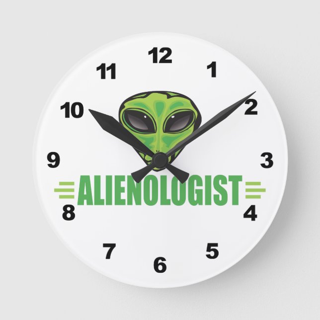 Horloge Ronde Amoureux Alien (Recto)
