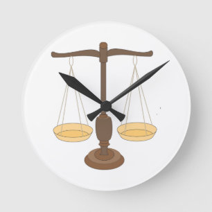 Horloge Ronde Ancienne échelle de pesage ou poutre de balance