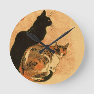 Horloge Ronde Animaux antiques vintages de Theophile Steinlen de