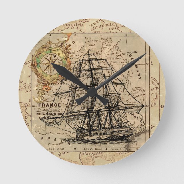 Horloge Ronde Antique Old General France (Recto)