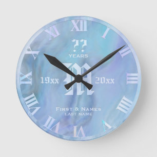 Horloge Ronde Any Year Opal Look Wedding Anniversary