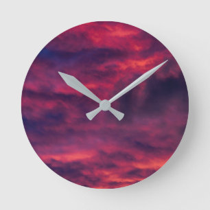 Horloge Ronde août rouge