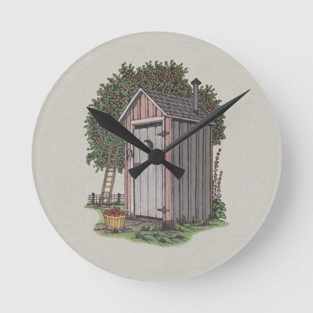 Horloge Ronde Apple Orchard Outhouse (Recto)