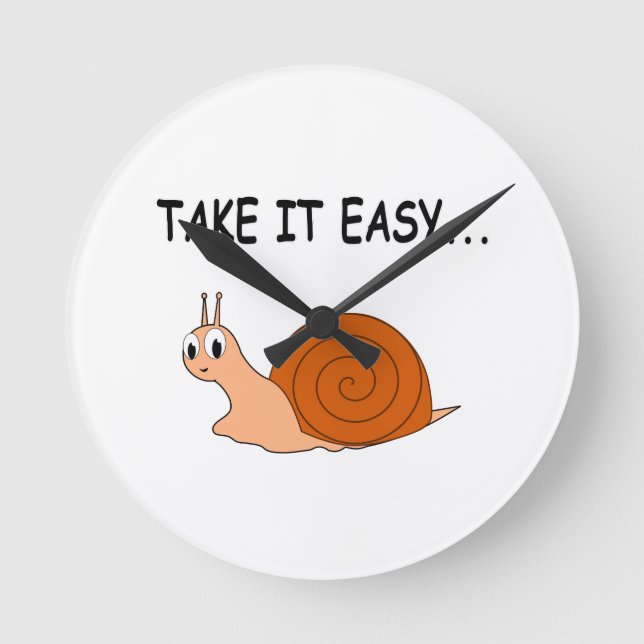 Horloge Ronde Apportez-le facilement mignon escargot de dessin (Recto)